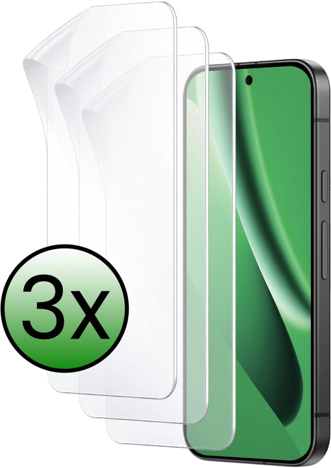 Screenprotector - 3 Stuks Folie - Geschikt voor Google Pixel 10a - Ultra Clear - Bescherm Folie - Soft TPU - Screen Protector