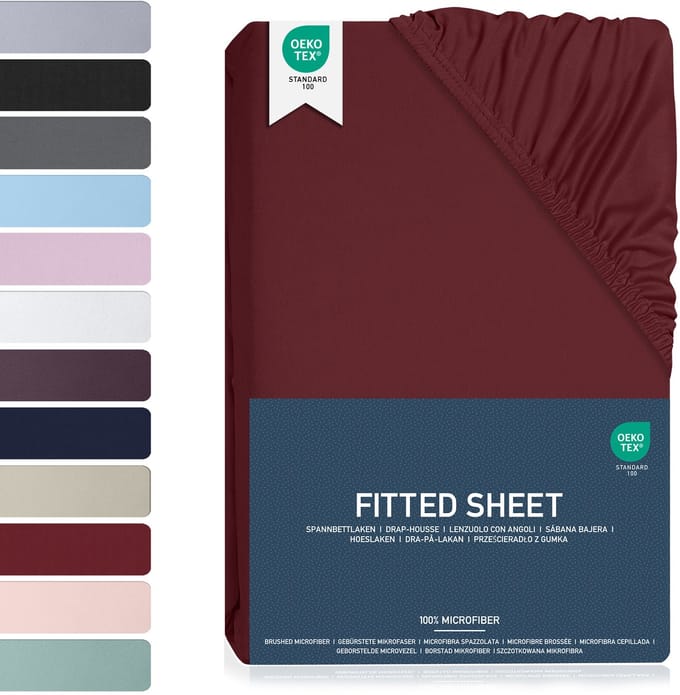BARBONS hoeslaken 90x200 - 35 cm Matrashoogte - Rondom Elastiek - Geborsteld Microvezel