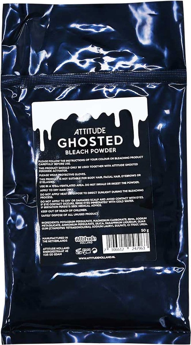 Attitude Hair Dye - Ghosted Hair Bleach Powder (50g) Haarbleekmiddel - Haarverf blond - Wit