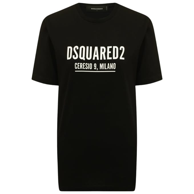 Dsquared2 Ceresio 9 Milano Logo Zwart T-shirt