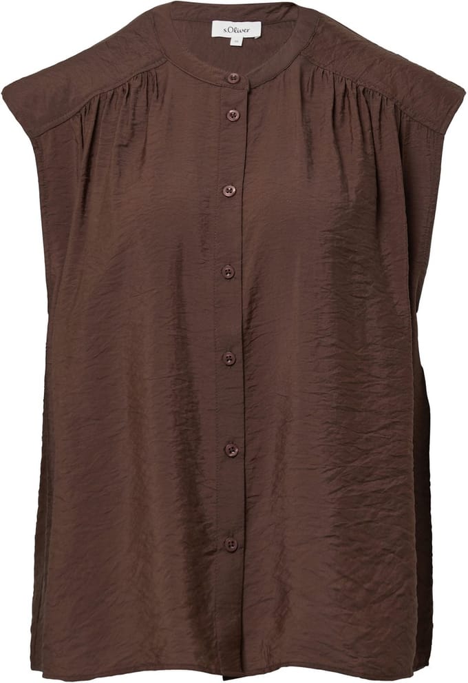 Mouwloze Blouse van Gemengde Viscose Casual Pasvorm Dames s.Oliver