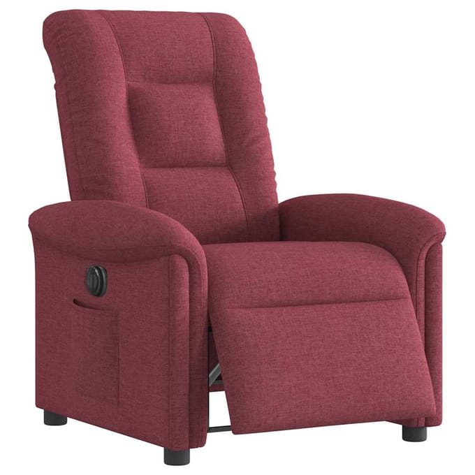 vidaXL - Fauteuil - verstelbaar - elektrisch - stof - wijnrood