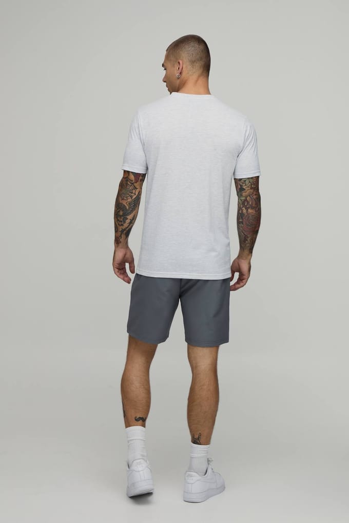 Essential Slim Fit Elasticated Tech Shorts | Grey | Size XS