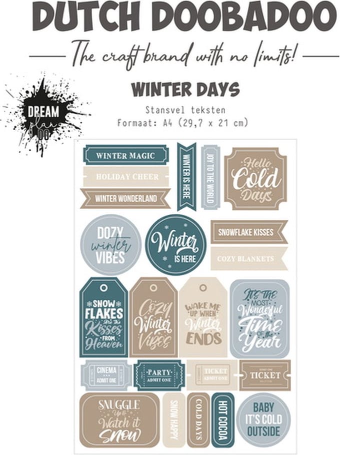 DDBD Stansvel A4 Winter Days teksten