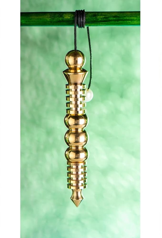 Isis pendel messing 10 ringen gepolijst 85 mm