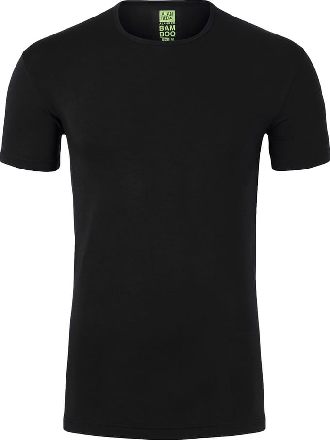 ALAN RED T-shirt Bilbao bamboo (1-pack) - O-hals stretch - zwart