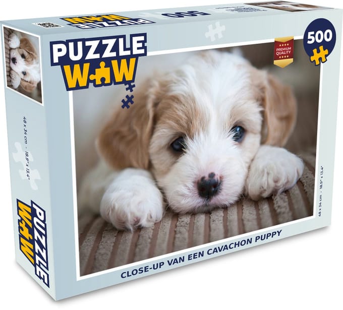 Puzzel Close-up van een Cavachon puppy - Legpuzzel - Puzzel 500 stukjes