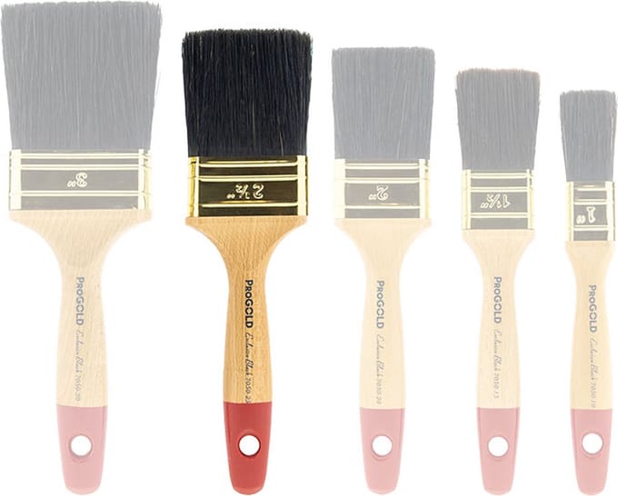 ProGold Exclusive Black Platte Kwast - Serie 7050 Maat 2,5 Inch
