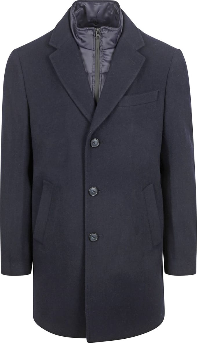Suitable Coat Wol Twill Donkerblauw (navy) - Maat 54 - Heren - Mantels & coats