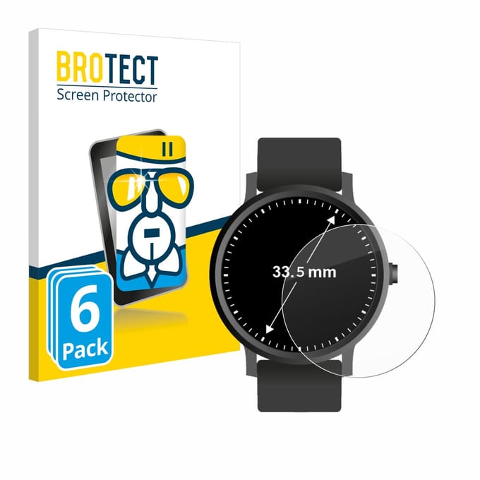 Screenprotector 6 Stuks voor Horloges (Rond, ø: 33.5 mm) Beschermglas transparant