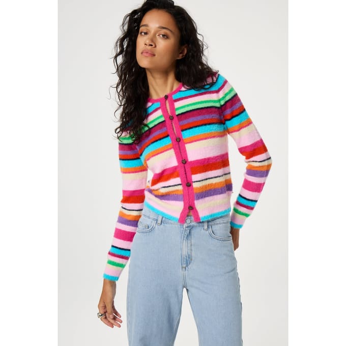 Fabienne Chapot Henry Cardigan Multi Stripe Maat: XS | Cardigans Outlet | Dames