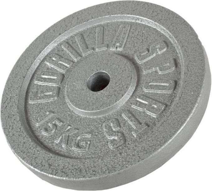 Gorilla Sports Gewichtsschijf - Halterschijf - Gietijzer - 30 mm - 15 kg