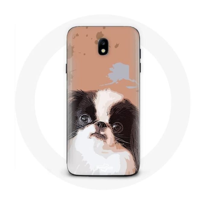Samsung Galaxy J3 2017 hoesje Japanse spaniël Zwart-wit hondenras