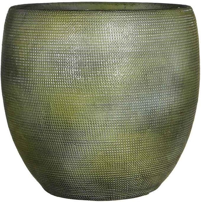 Mica Decorations ingmar pot groen relief maat in cm: 27 x 27