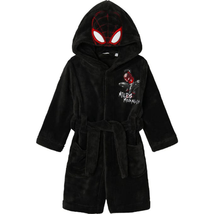 Name It Jongens Badjas NMMNOTHELLO SPIDERMAN Zwart - Maat 86