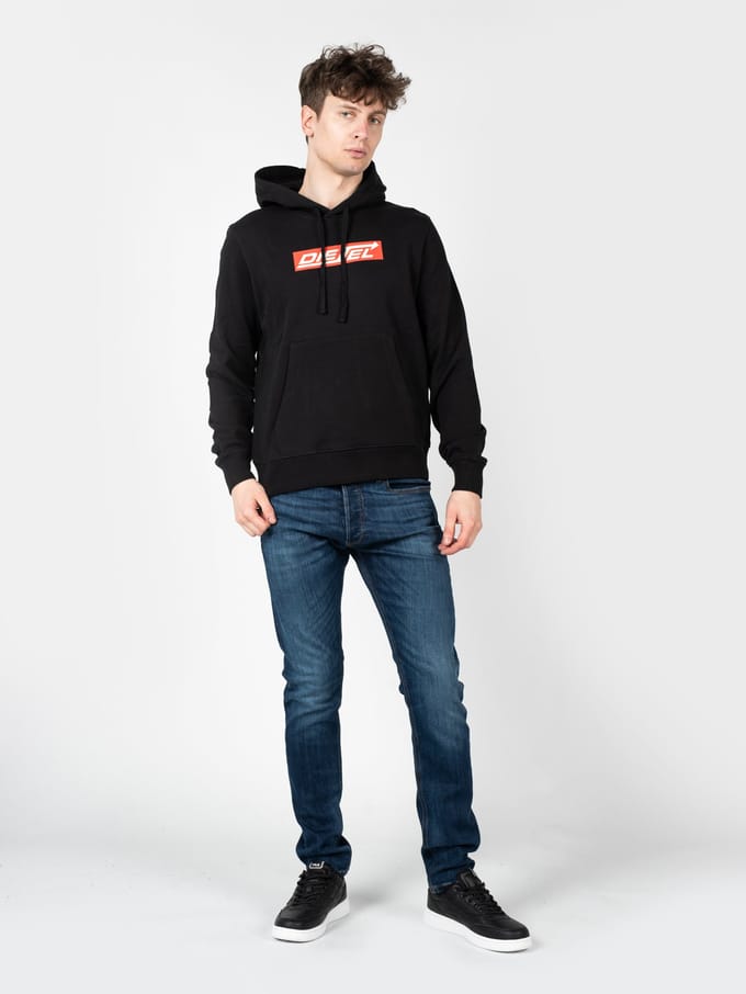 Diesel blouse S-Ginn Mannen zwart