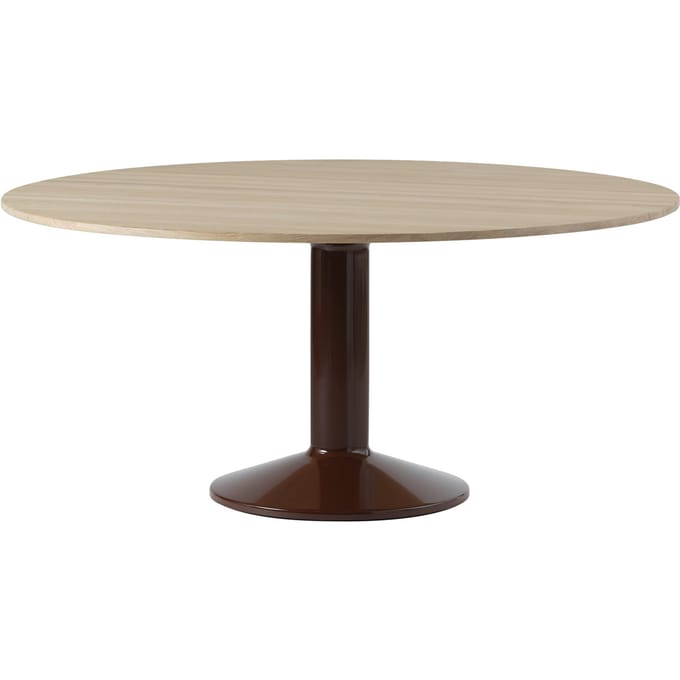 Muuto Midst Tafel - Oiled Oak/Dark Red - Ø 160 cm