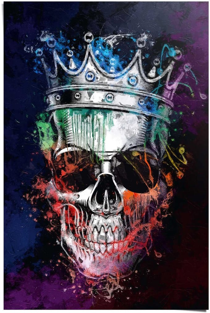Poster Graffiti Skull - 91,5 x 61 - Papier - REINDERS