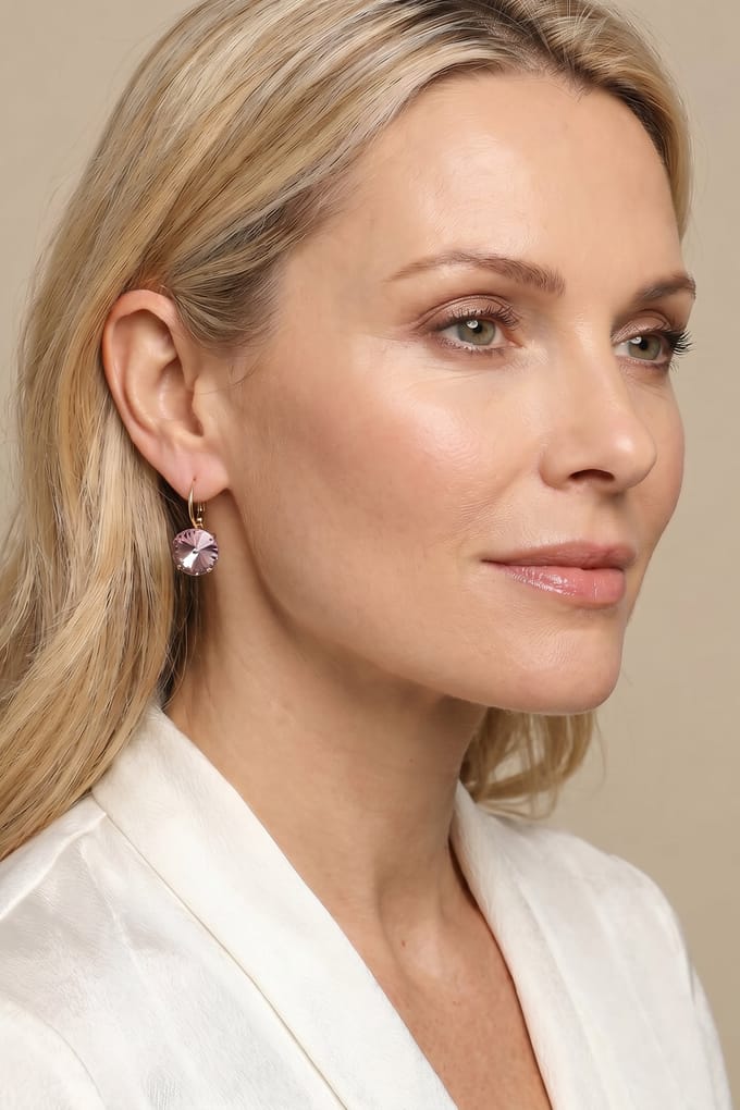OTAZU Classic Disc Earhangers - Purple Maat: OS | Oorbellen Outlet | Dames | Paars
