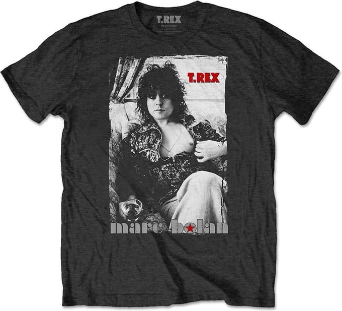 T. Rex - Nipple Heren T-shirt - M - Zwart