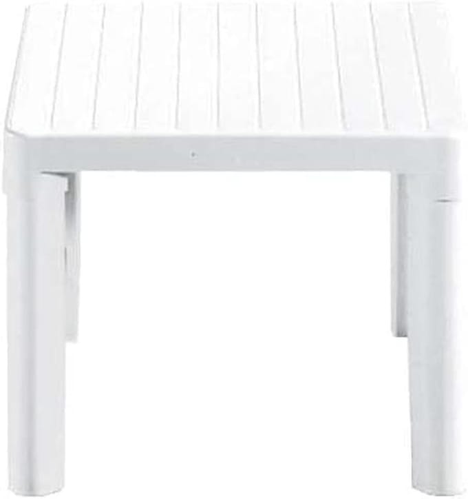Salontafel voor buiten - Witte kunsthars tafel 47 x 47 x 38 cm