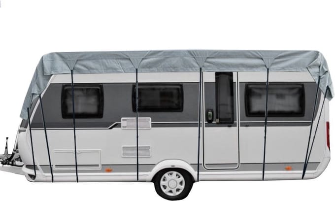Maxxcovers Caravanhoes - Dakhoes - Caravan en Camper - A-kwaliteit - 600 x 300 cm - Grijs