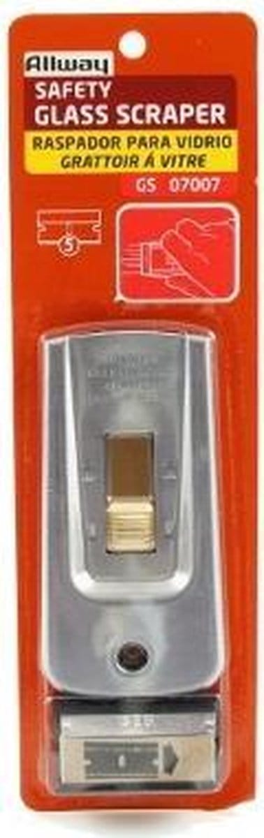 Glasreiniger Mesje | 4 CM | Inclusief 5 reserve mesjes | Inschuifbaar | Verfkrabber