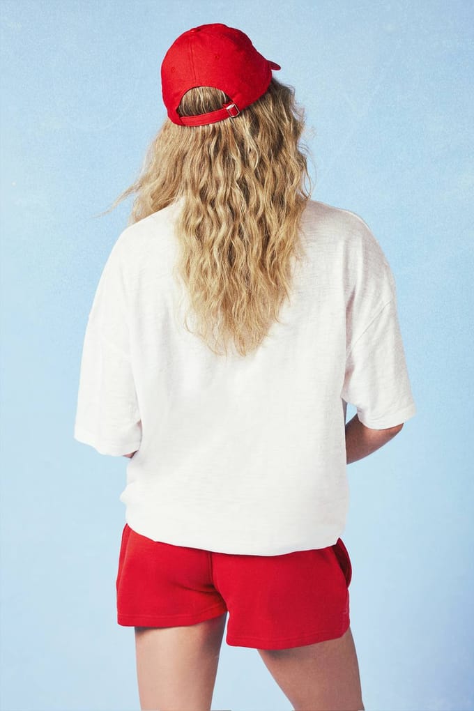 boohoo Dames Gestreepte Sweat Short | Rood | Maat: XS