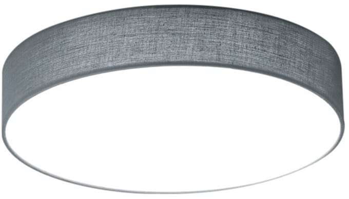 LED Plafondlamp - Plafondverlichting - Trion Lanago - 11W - Warm Wit 3000K - Rond - Mat Grijs - Aluminium