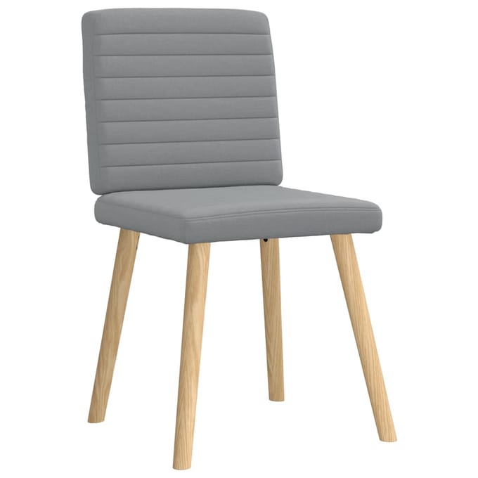 vidaXL - Eetkamerstoelen - 6 - st - stof - lichtgrijs