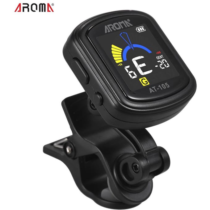 AROMA AT-105 Oplaadbare Clip-on Tuner Kleurenscherm Ingebouwde batterij voor black
