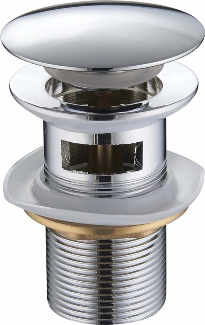 Mexen klik-klak plug rond met overloop, chroom - 79920-00