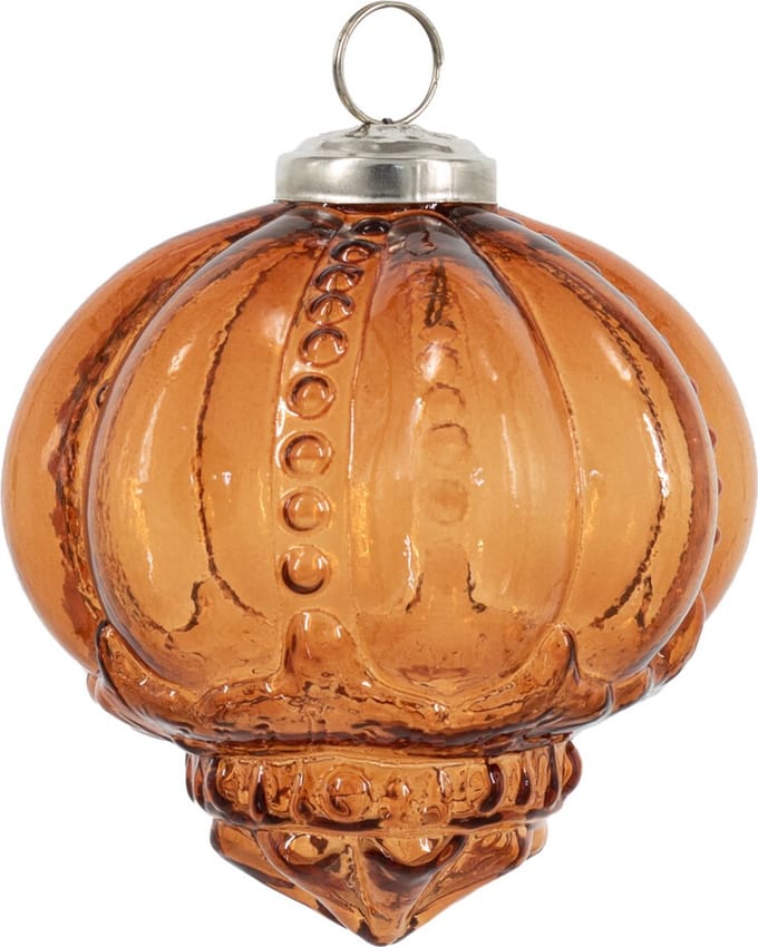 HomeBound by KY | Glazen kerstbal roest | 10x10cm | kerstbal