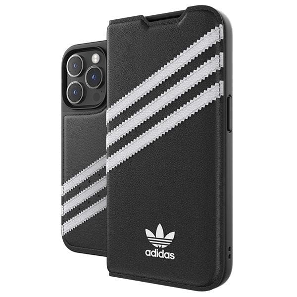 Adidas OR Booklet Case PU for iPhone 14 Pro - Black and White
