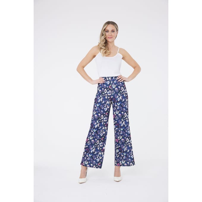 Pinky Broek Met Wijde Pijpen - Paars