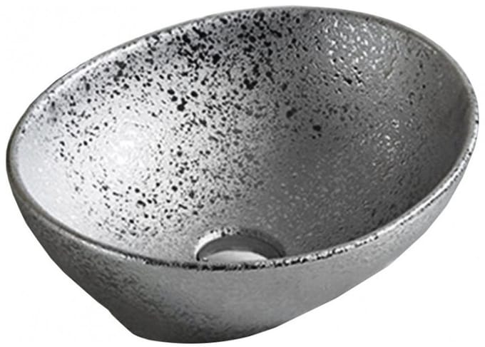 Mexen Elza opzetwastafel 40 x 33 cm, zilver - 21014052