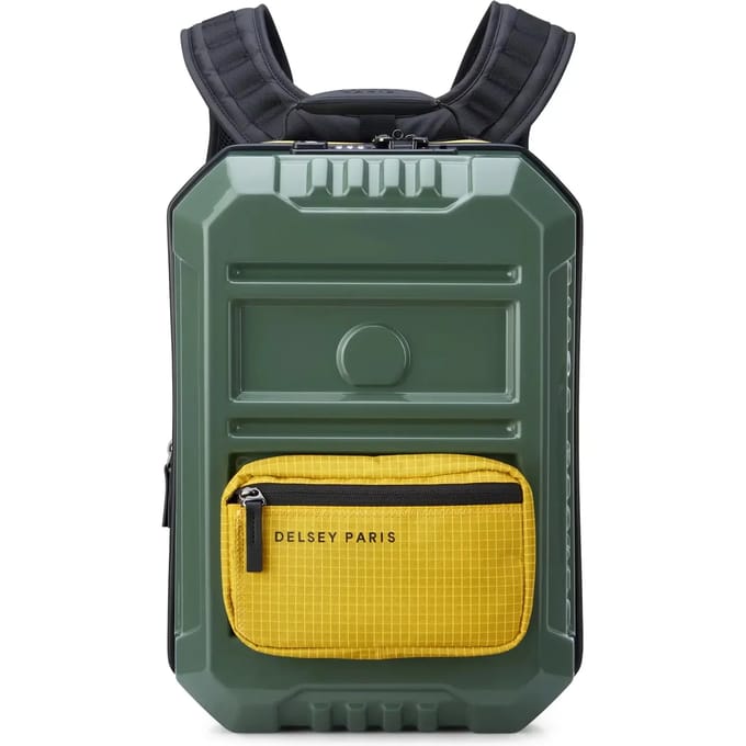 DELSEY PARIS Rugzak Rempart Expandable Hybrid Backpack 22L Army Donkergroen