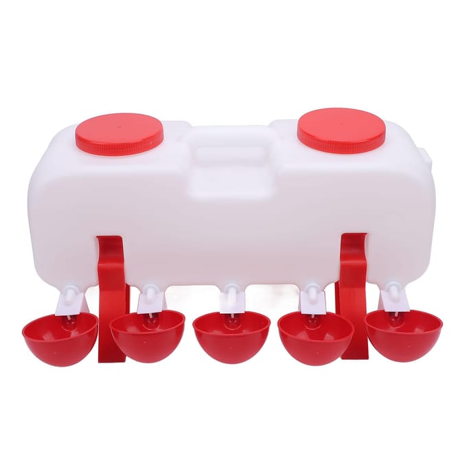 28 STUKS Automatische Kippenwaterbak Lange Gebruiksduur Pluimvee Zelfvullend Kippenwatersysteem white