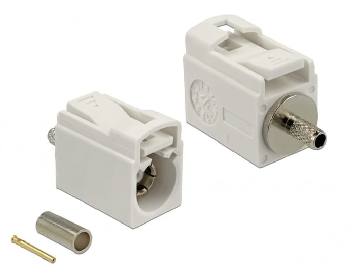 Delock FAKRA B jack 21 mm (short) for crimping