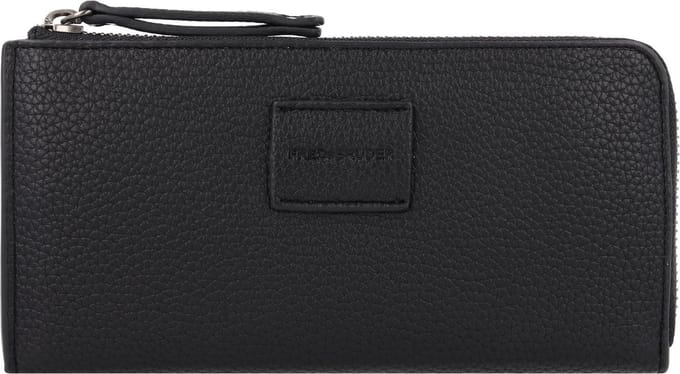 FREDsBRUDER Leren Portemonnee Lanbe Zip Around Wallet Black Zwart