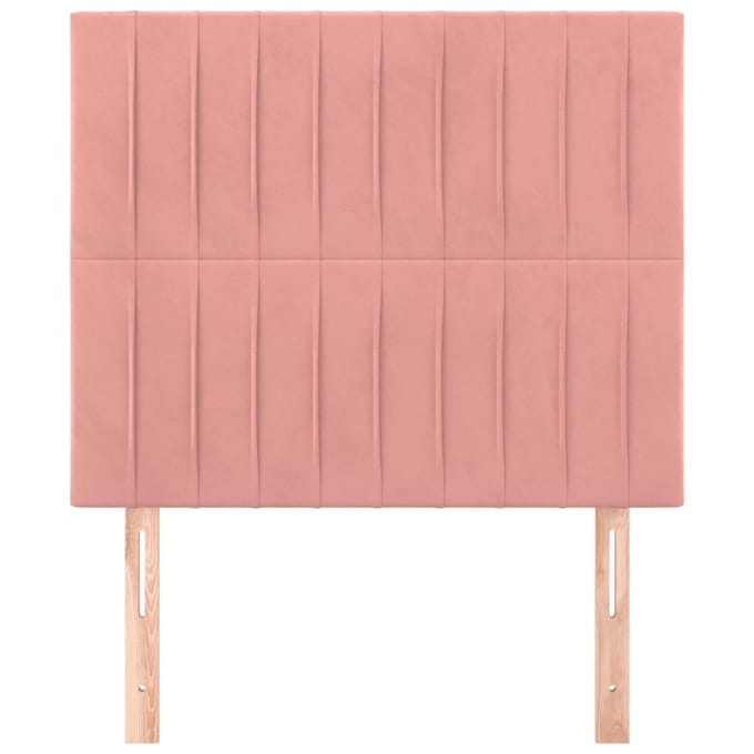 vidaXL - Hoofdbord - roze - 90x5x118/128 - cm - fluweel