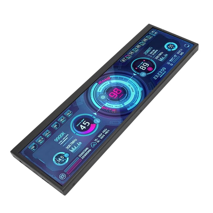 12,6 Inch Secundair Scherm FHD IPS Tweede Scherm Uitgerekte Bar LCD Display 1920x550 Draagbaar