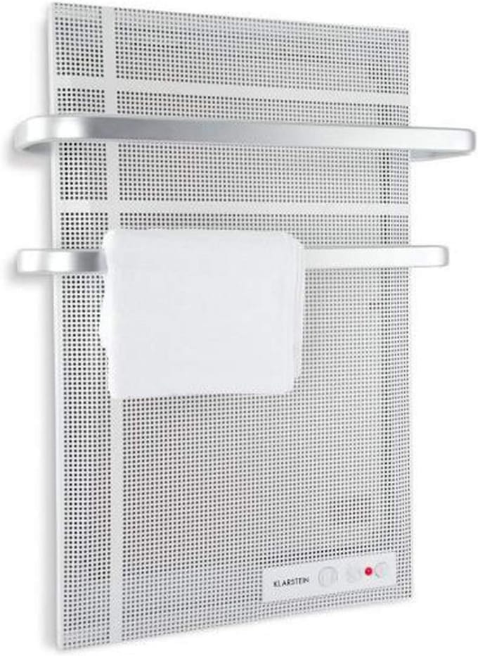 Infrared Heater Panel 1000W - Wall Mounted, Splashproof, Adjustable Thermostat, Silver