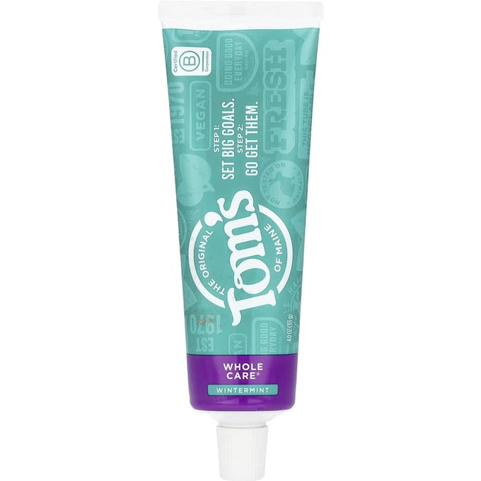 Tom'S Of Maine, Whole Care®, Fluoride Toothpaste, Wintermint, 4 oz (113 g) blue
