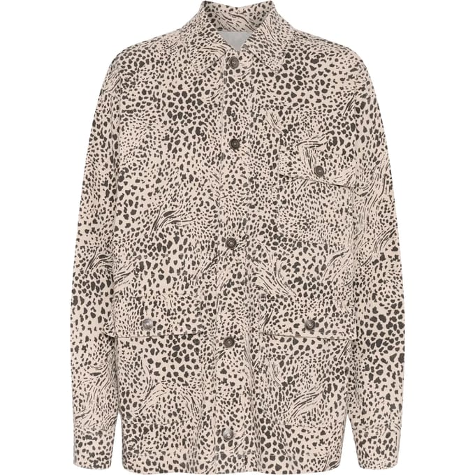 Denim jack Loose fit Abstract Leopard