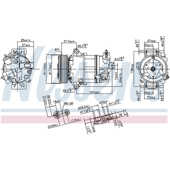 Compressor airconditioning NISSENS 890056