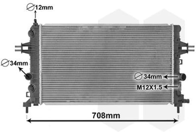 Van Wezel - RADIATOR VOOR OPEL ASTRA H 2003-2007 1300266