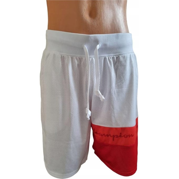 Y4020 Champion Script Logo Mesh Basketball Shorts S/M
