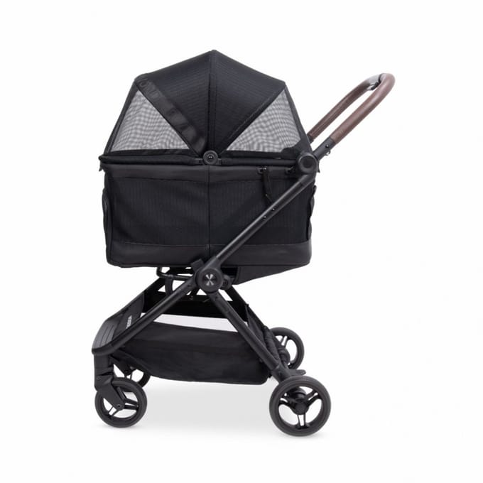 Wonderfold Bella Dierenbuggy - Inklapbaar - Grafietzwart (Draagvermogen tot 13kg)