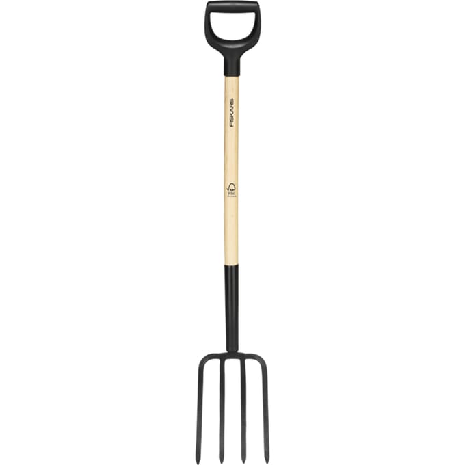Fiskars Solid Spitvork Met Houten Steel